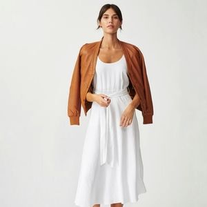 Wanderers Travel Co Brown leather cardigan medium